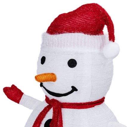 Aigostar - LED božićna vanjska dekoracija 50xLED/3xAA 0,7m IP44 snjegović + daljinski upravljač