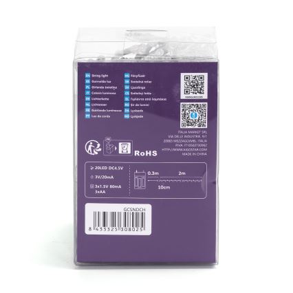 Aigostar - LED Božićne lampice 100xLED/3xAA 10,3m multicolor