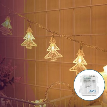Aigostar - LED Božićne lampice 20xLED/3xAA 3,3m drvca