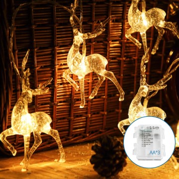 Aigostar - LED Božićne lampice 20xLED/3xAA 3,3m sobovi