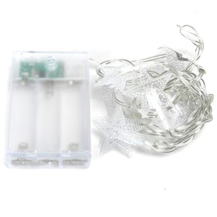 Aigostar - LED Božićne lampice 20xLED/3xAA 3,3m zvijezde