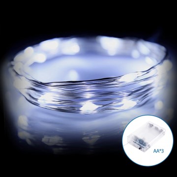 Aigostar - LED Božićne lampice 50xLED/3xAA 5,3m hladna bijela