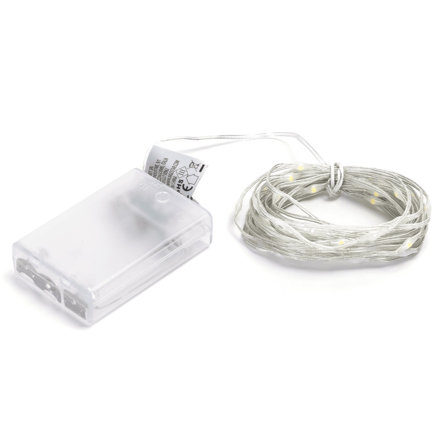 Aigostar - LED Božićne lampice 50xLED/3xAA 5,3m hladna bijela