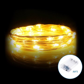 Aigostar - LED Božićne lampice 50xLED/3xAA 5,3m topla bijela