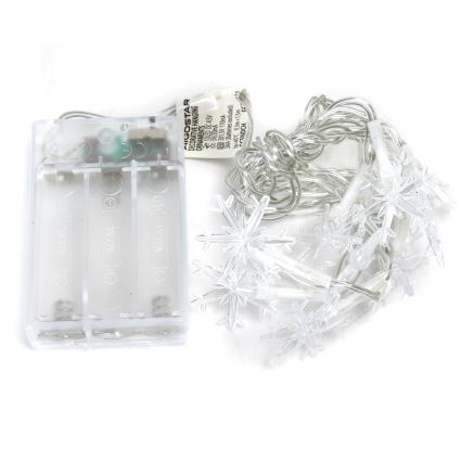 Aigostar - LED božićni lanac 10xLED/3xAA 1,5m topla bijela pahuljice