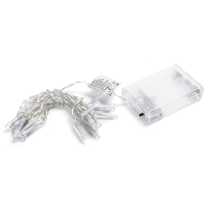 Aigostar - LED božićni lanac 20xLED/3xAA 2,3m hladno bijela