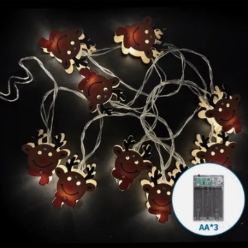 Aigostar - LED božićni lanac 20xLED/3xAA 3m topla bijela sob