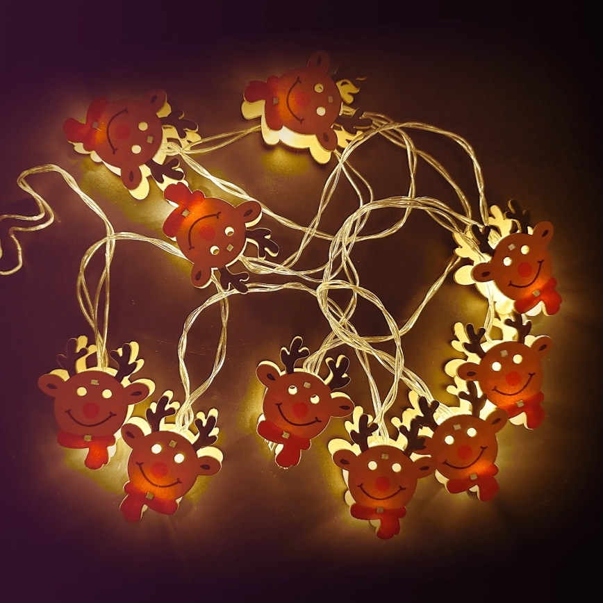 Aigostar - LED božićni lanac 20xLED/3xAA 3m topla bijela sob