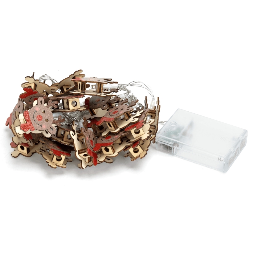 Aigostar - LED božićni lanac 20xLED/3xAA 3m topla bijela sob