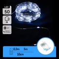 Aigostar - LED Božićni lanac 50xLED/3xAA 5,3m hladno bijela