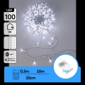 Aigostar - LED Božićni niz 100xLED/3xAA 10,3m hladno bijela