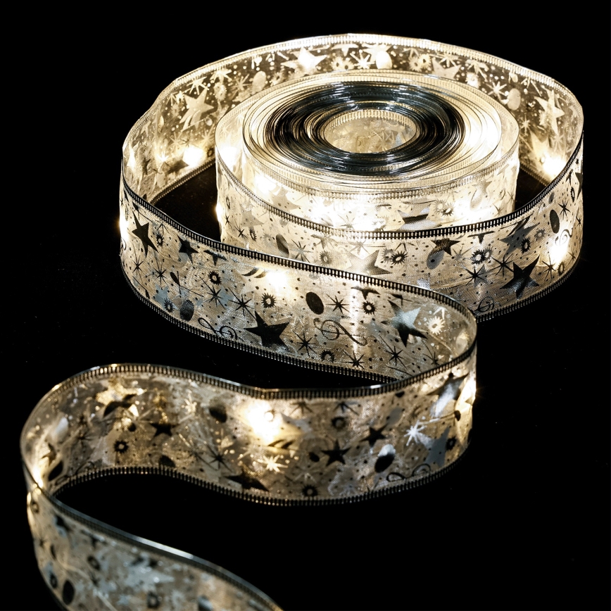 Aigostar - LED božićna girlanda 100xLED/3xAA 10 m topla bijela srebrna