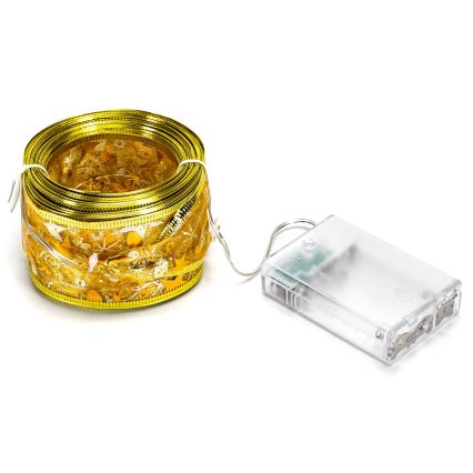 Aigostar - LED božićni niz 100xLED/3xAA 10 m toplo bijela zlatna