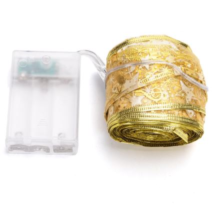 Aigostar - LED božićni niz 100xLED/3xAA 10 m toplo bijela zlatna