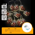 Aigostar - LED božićni niz 10xLED/3xAA 1,5m topla bijela čarape