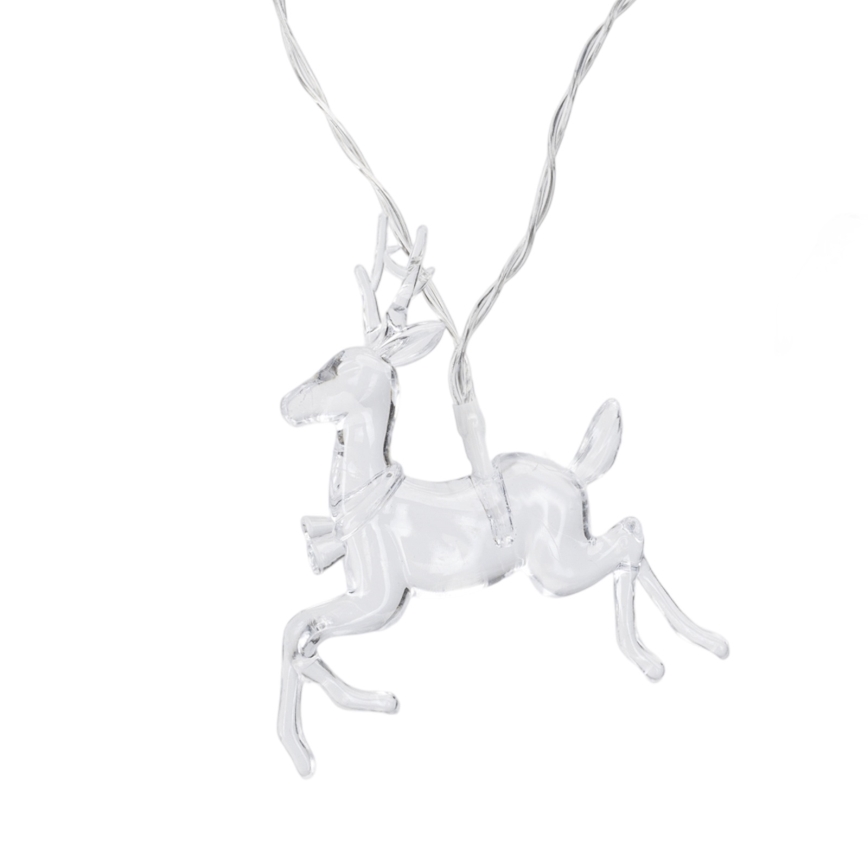 Aigostar - LED božićni niz 10xLED/3xAA 1,5m topla bijela, jelenski motiv