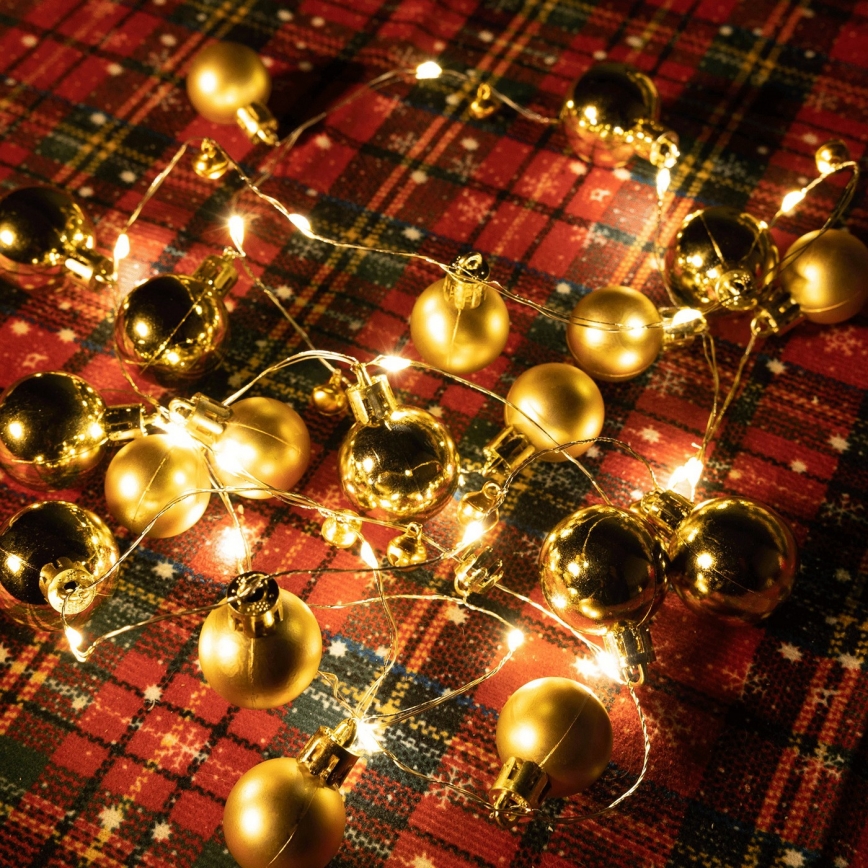 Aigostar - LED božićni lanac 20xLED/3xAA 2 m topla bijela