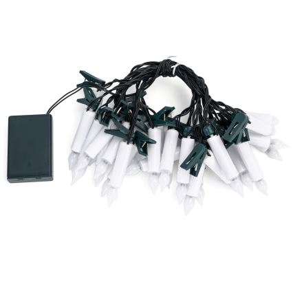 Aigostar - LED božićne lampice, 25 LED, napajanje 3×AA, 5 m, toplo bijelo svjetlo