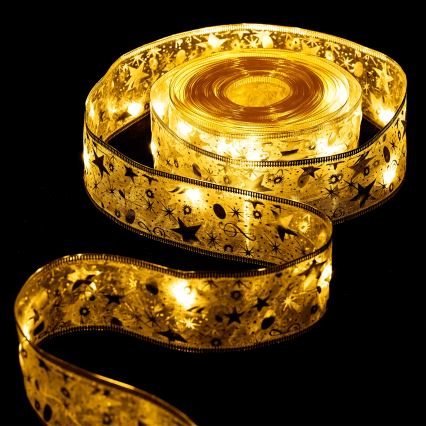 Aigostar - LED božićni niz 50xLED/3xAA 5m topla bijela zlatna