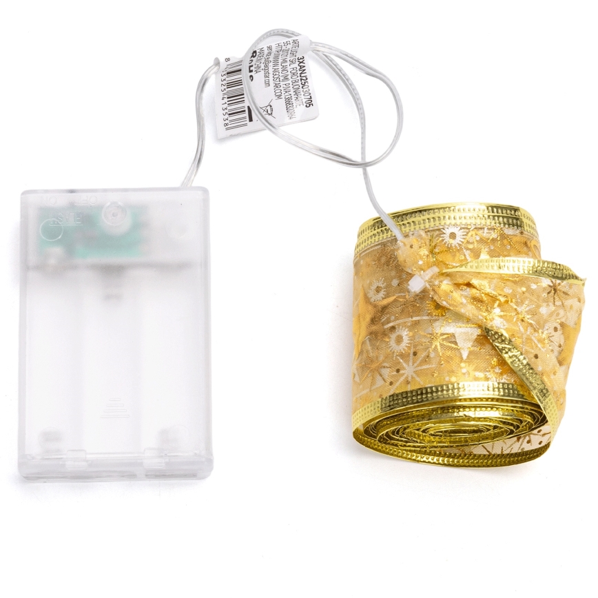 Aigostar - LED božićni niz 50xLED/3xAA 5m topla bijela zlatna