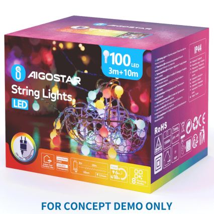 Aigostar - LED božićni projektor snježnih pahuljica LED/5W/230V višebojni