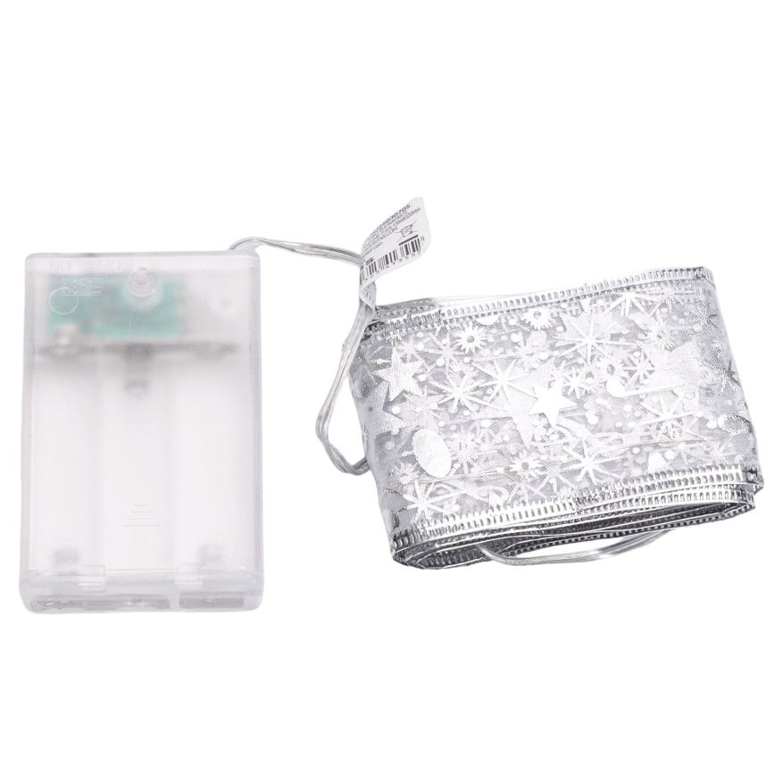 Aigostar - LED božićne lampice 20xLED/3xAA 2 m topla bijela srebrna