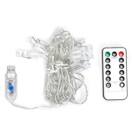 Aigostar - LED Dekorativni lanac 10xLED/5W/USB 5 m topla bijela
