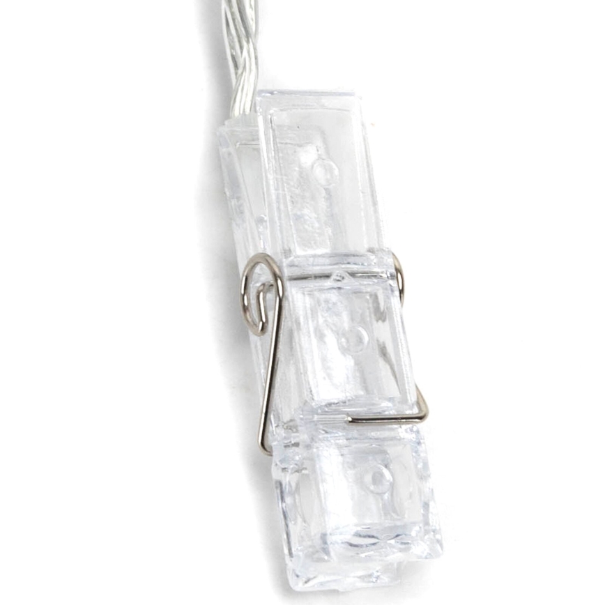 Aigostar - LED dekorativni niz sa štipaljkama 20xLED/3xAA 3,3 m topla bijela