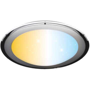 Aigostar - LED Dimming Stropno svjetlo LED/60W/230V 2700-6500K Ø 52,7 cm krom + daljinski upravljač