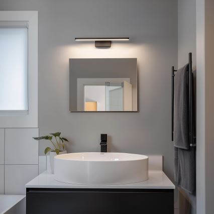 Aigostar - LED kupaonsko osvjetljenje za ogledalo LED/8W/230V 4000K 40 cm IP44 crna