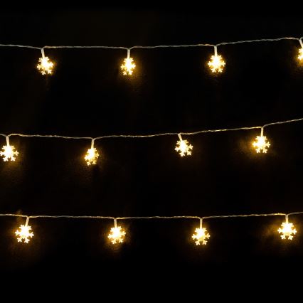 Aigostar - LED lanac 10xLED/3xAA 1,5m topla bijela pahuljice