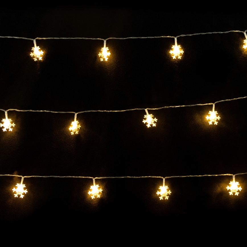 Aigostar - LED lanac 10xLED/3xAA 1,5m topla bijela pahuljice