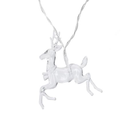 Aigostar - LED lanac 10xLED/3xAA 1,5m topla bijela u obliku jelena