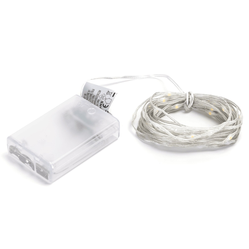 Aigostar - LED lanac 50xLED/3xAA 5,3m topla bijela