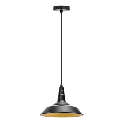 Aigostar - LED luster na sajli, 1x E27/60W/230V, promjer 36 cm, crne boje