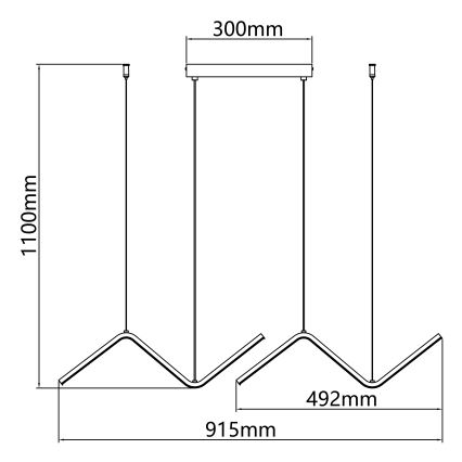 Aigostar - LED Luster na sajli LED/23W/230V 2700K