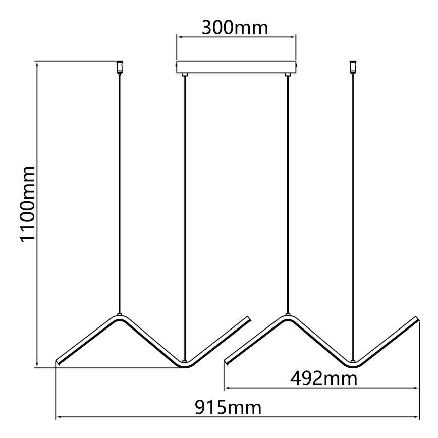 Aigostar - LED Luster na sajli LED/23W/230V 2700K