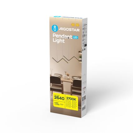 Aigostar - LED Luster na sajli LED/23W/230V 2700K