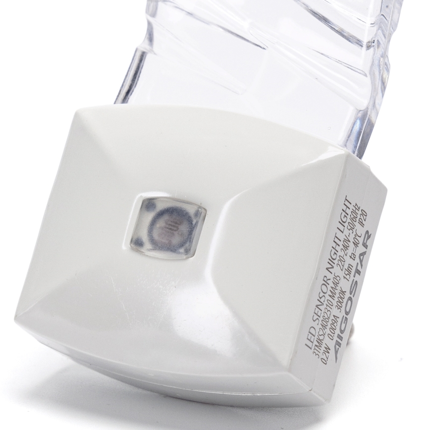 Aigostar - LED Noćno svjetlo sa senzorom za dan/noć LED/0,2W/230V 3000K