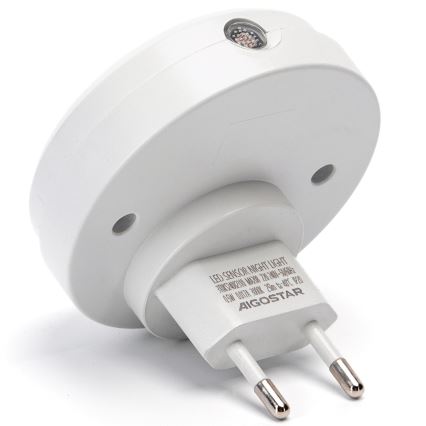 Aigostar - LED Noćno svjetlo sa senzorom za dan/noć LED/0,5W/230V 6500K