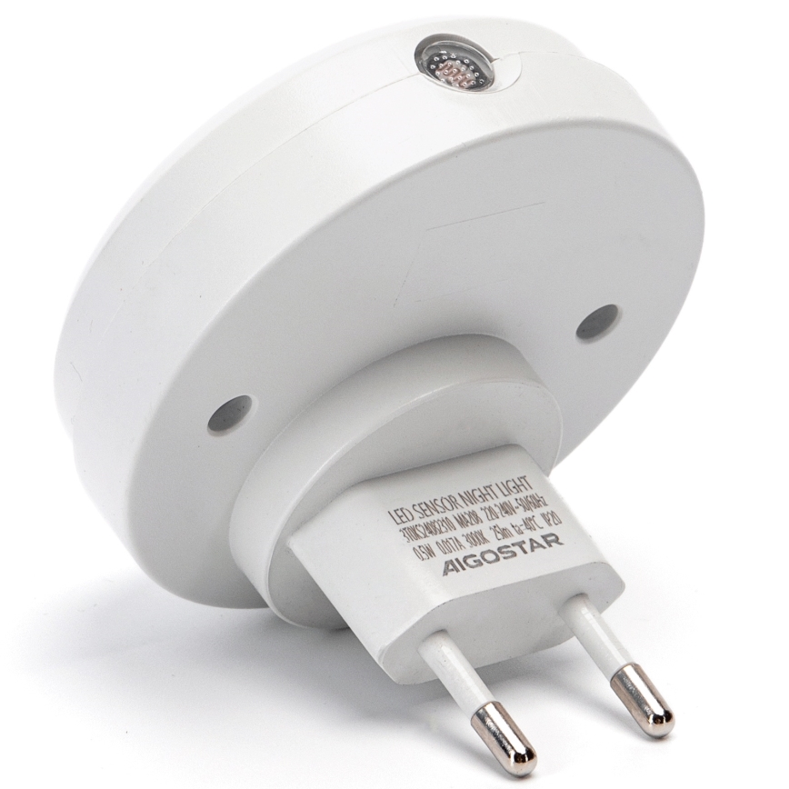 Aigostar - LED Noćno svjetlo sa senzorom za dan/noć LED/0,5W/230V 6500K