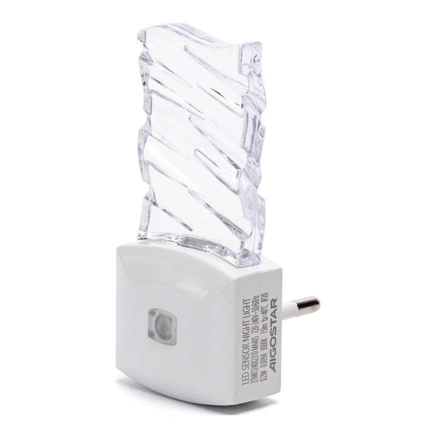 Aigostar - LED Noćno svjetlo sa senzorom za dan/noć LED/0,2W/230V 3000K