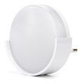 Aigostar - LED Noćno svjetlo sa senzorom za dan/noć LED/1W/230V 6500K okrugli
