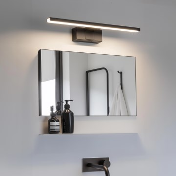 Aigostar - LED osvjetljenje za kupaonsko ogledalo LED/8W/230V 4000K 40 cm IP44 crno