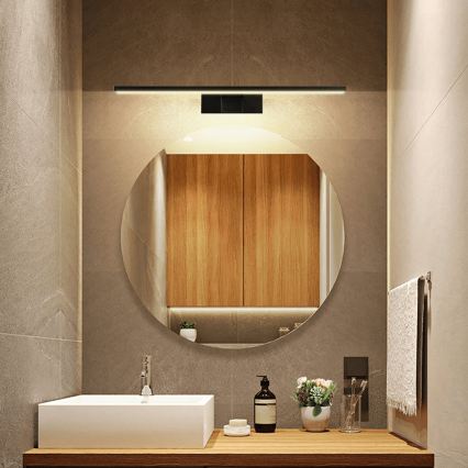Aigostar - LED osvjetljenje za kupaonsko ogledalo LED/8W/230V 4000K 40 cm IP44 crno