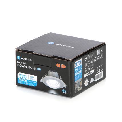 Aigostar - LED plafonjera LED/5W/230V 6500K prom. 8,5 cm bijela