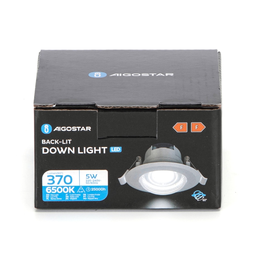 Aigostar - LED plafonjera LED/5W/230V 6500K prom. 8,5 cm bijela