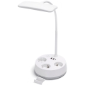 Aigostar - LED podesiva stolna lampa s utičnicama i USB priključkom LED/4,6W/230V 3000/4000/6500K bijela