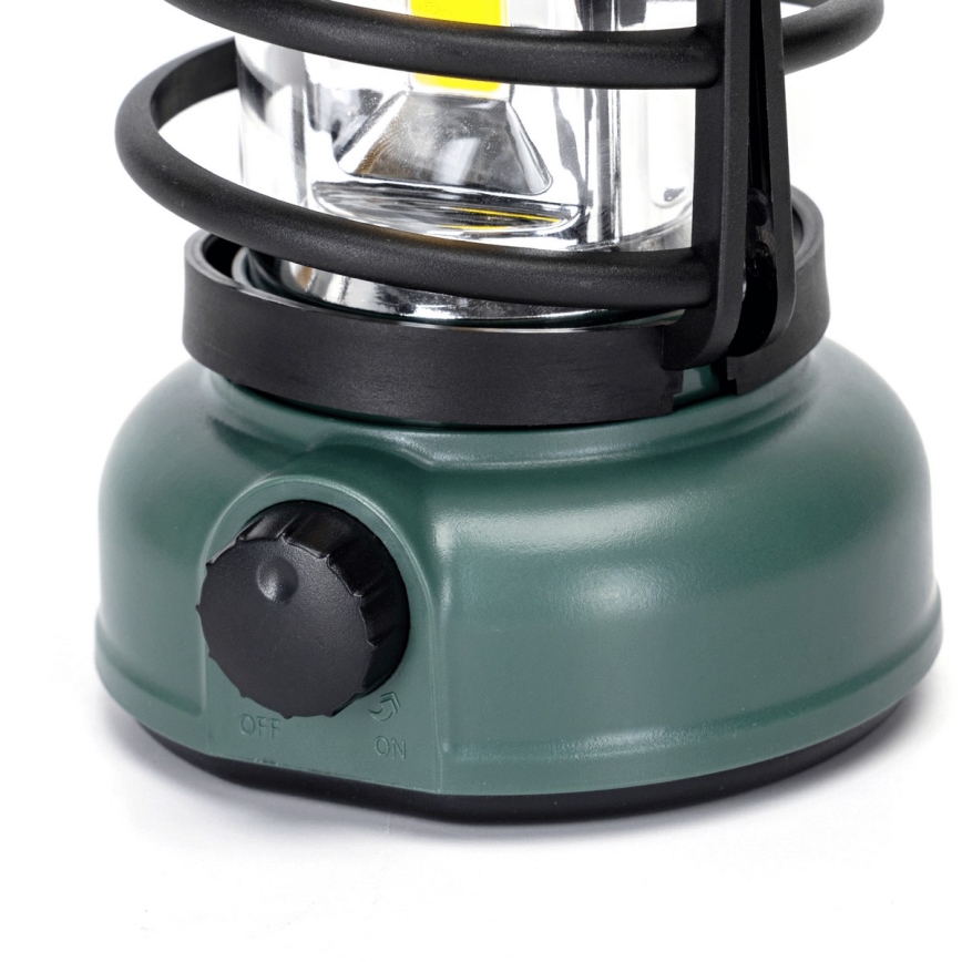 Aigostar - LED prenosna kamping svjetiljka s prigušivanjem LED/3xAA zelena 18 cm
