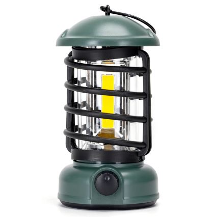 Aigostar - LED prenosna kamping svjetiljka s prigušivanjem LED/3xAA zelena 18 cm